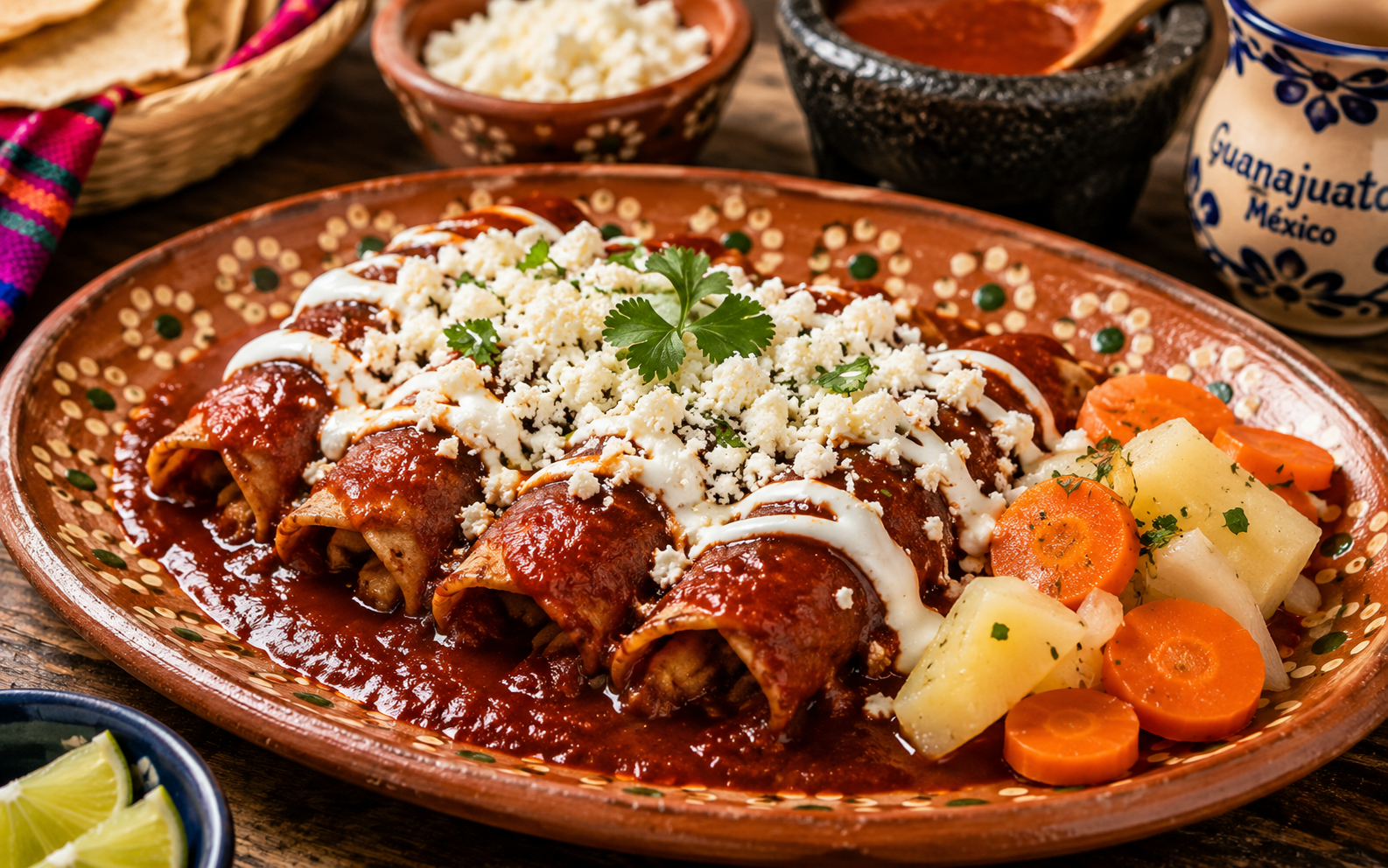 Cover image for "Enchiladas Mineras: The Story Behind the Plate" — Food & Drink story about Guanajuato